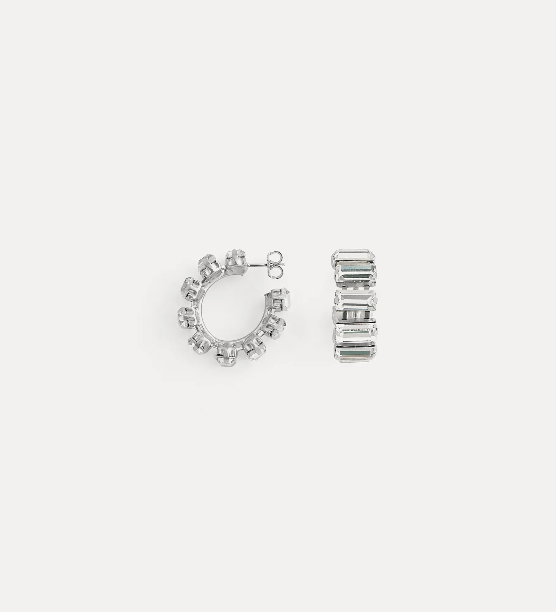 forte_forte hoop earrings with crystals crystal^ Jewels