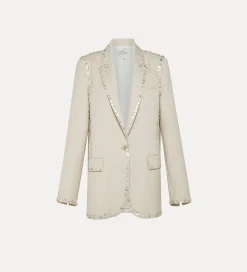 forte_forte jacket in sandy–hued viscose and wool dune^ Jackets