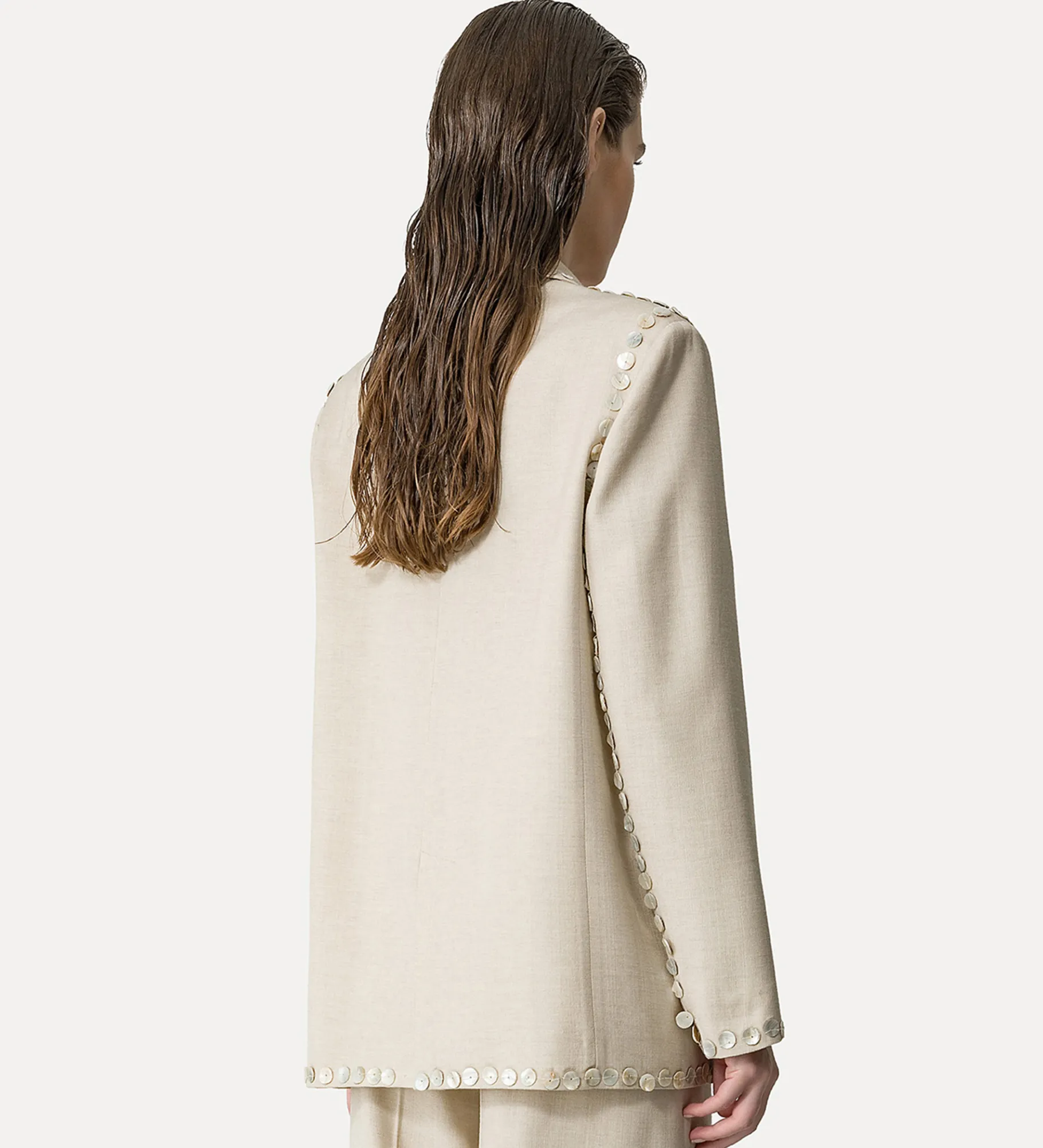 forte_forte jacket in sandy–hued viscose and wool dune^ Jackets