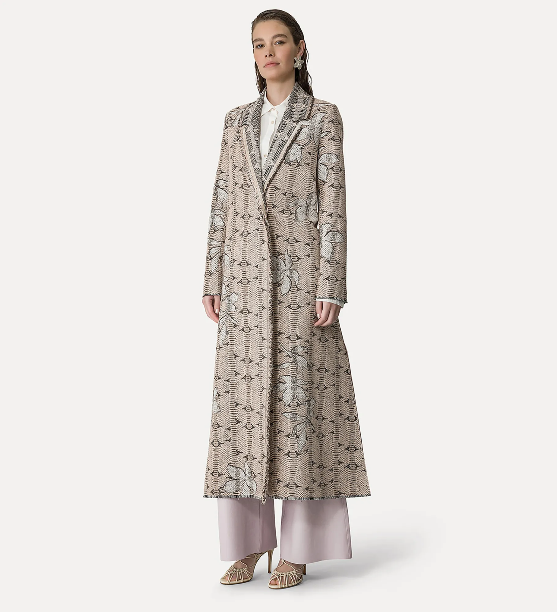 forte_forte jacquard coat cipria^ Coats