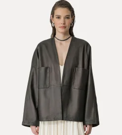 forte_forte kimono in nappa abisso^ Jackets