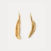 forte_forte leaf sculpted earrings oro^ Jewels