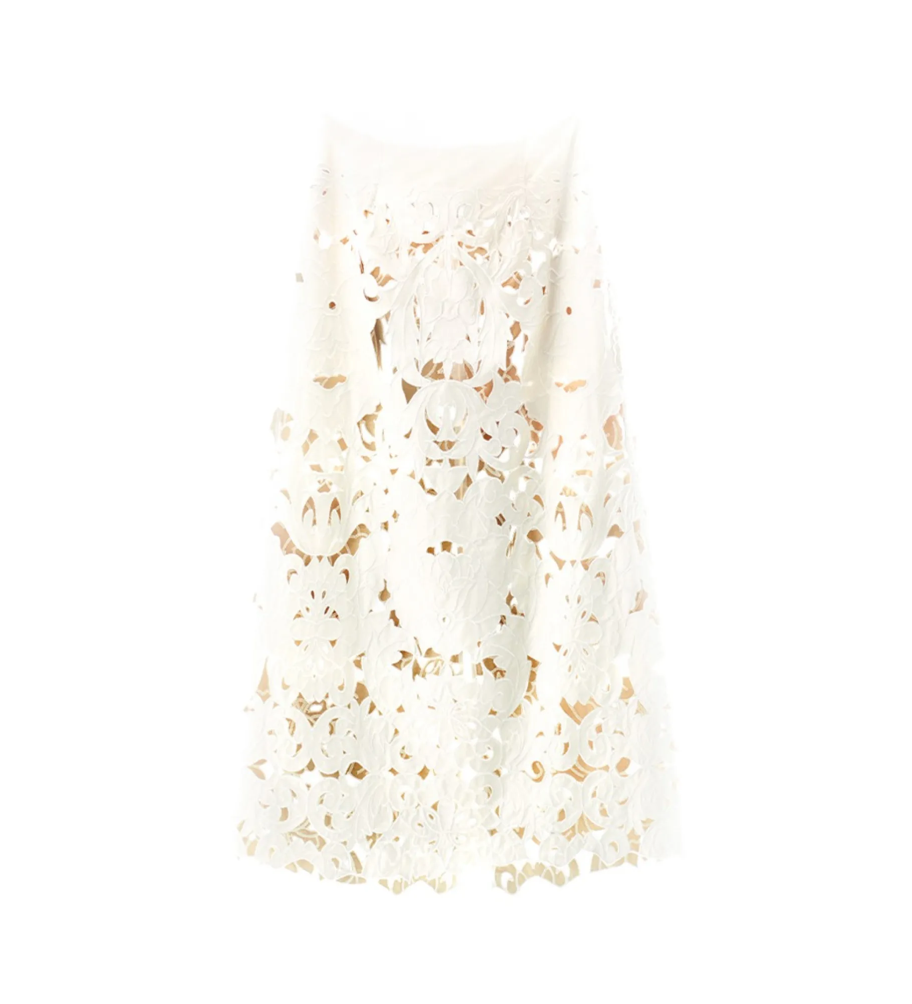 forte_forte leather skirt jacket with “poetic orchid” embroidery work orchidea^ Skirts