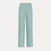 forte_forte linen trousers with pleats acqua^ Pants