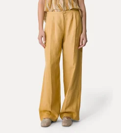 forte_forte linen trousers with pleats grano^ Pants