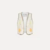 forte_forte linen vest for women with “oniric blossom” embroidered detailing orchidea^ Jackets