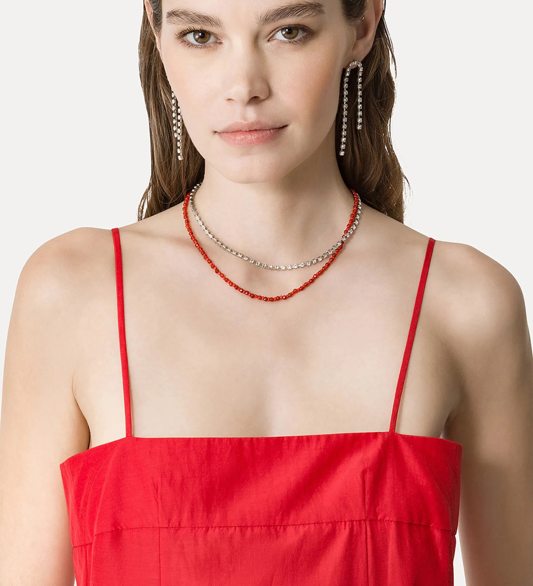 forte_forte long dress in cotton lacca^ Dresses