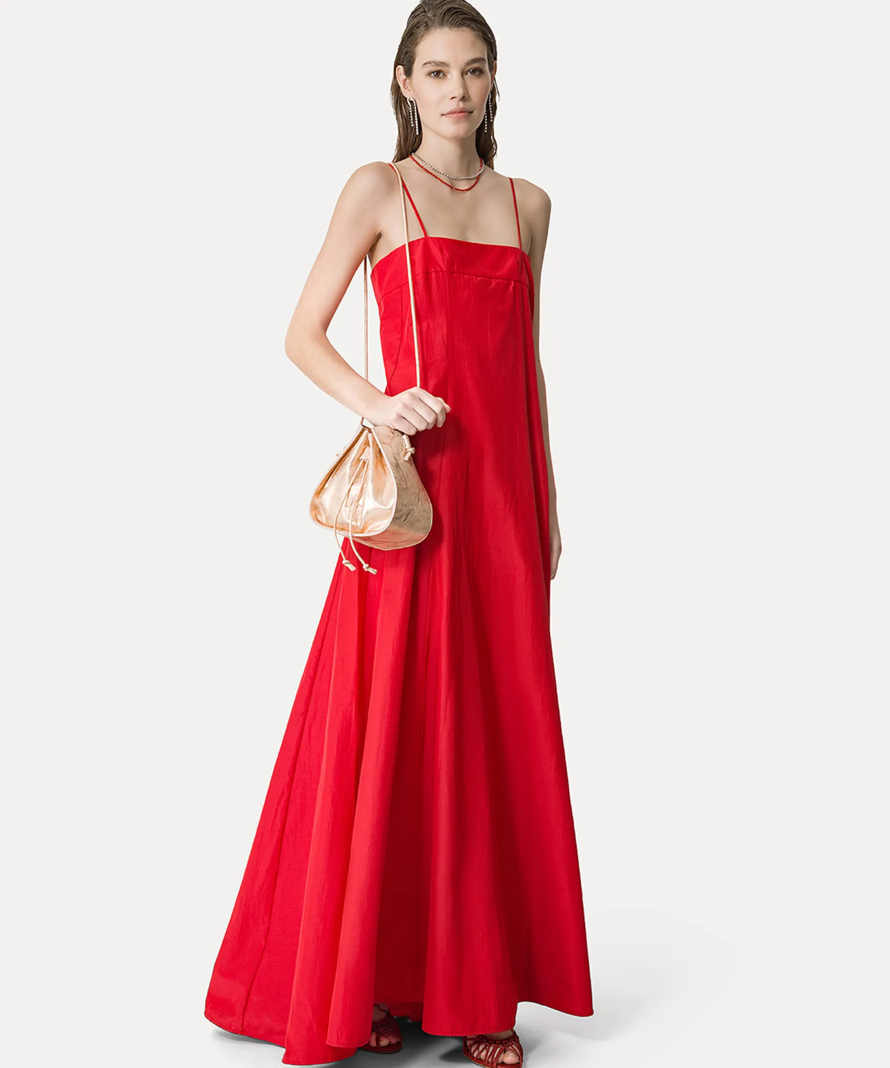forte_forte long dress in cotton lacca^ Dresses