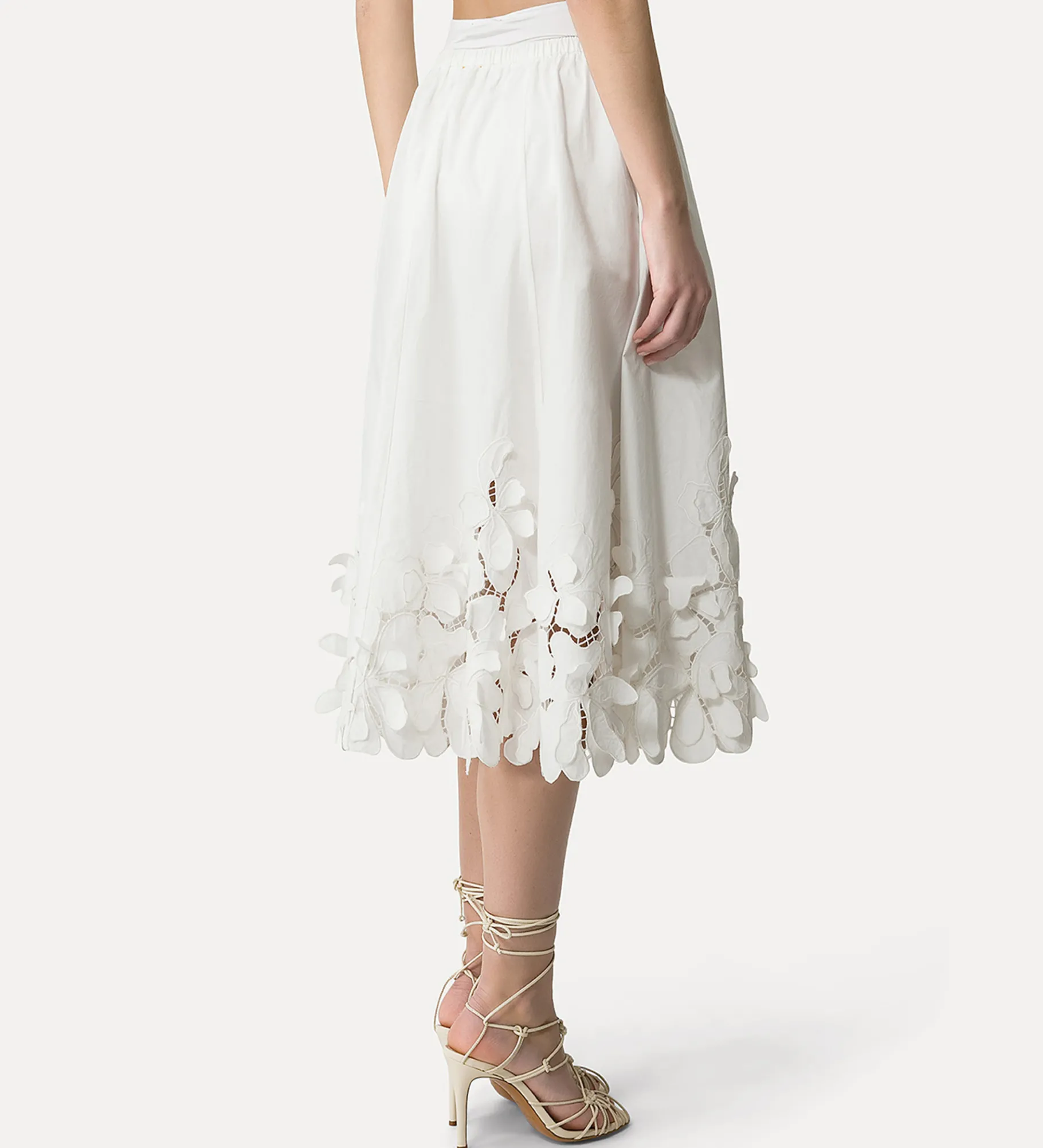 forte_forte long skirt in poplin bianco^ Skirts