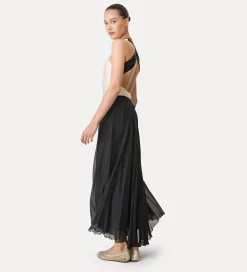 forte_forte long skirt in silk chiffon noir^ Skirts