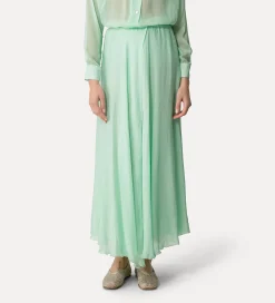 forte_forte long skirt with an elasticated waistband mint^ Skirts