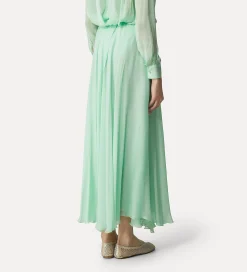 forte_forte long skirt with an elasticated waistband mint^ Skirts