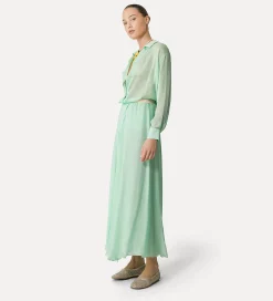 forte_forte long skirt with an elasticated waistband mint^ Skirts