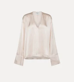 forte_forte long–sleeve silk top oyster^ Shirts