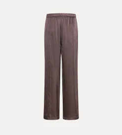 forte_forte loose–fitting jogging pants in silk satin lava^ Pants