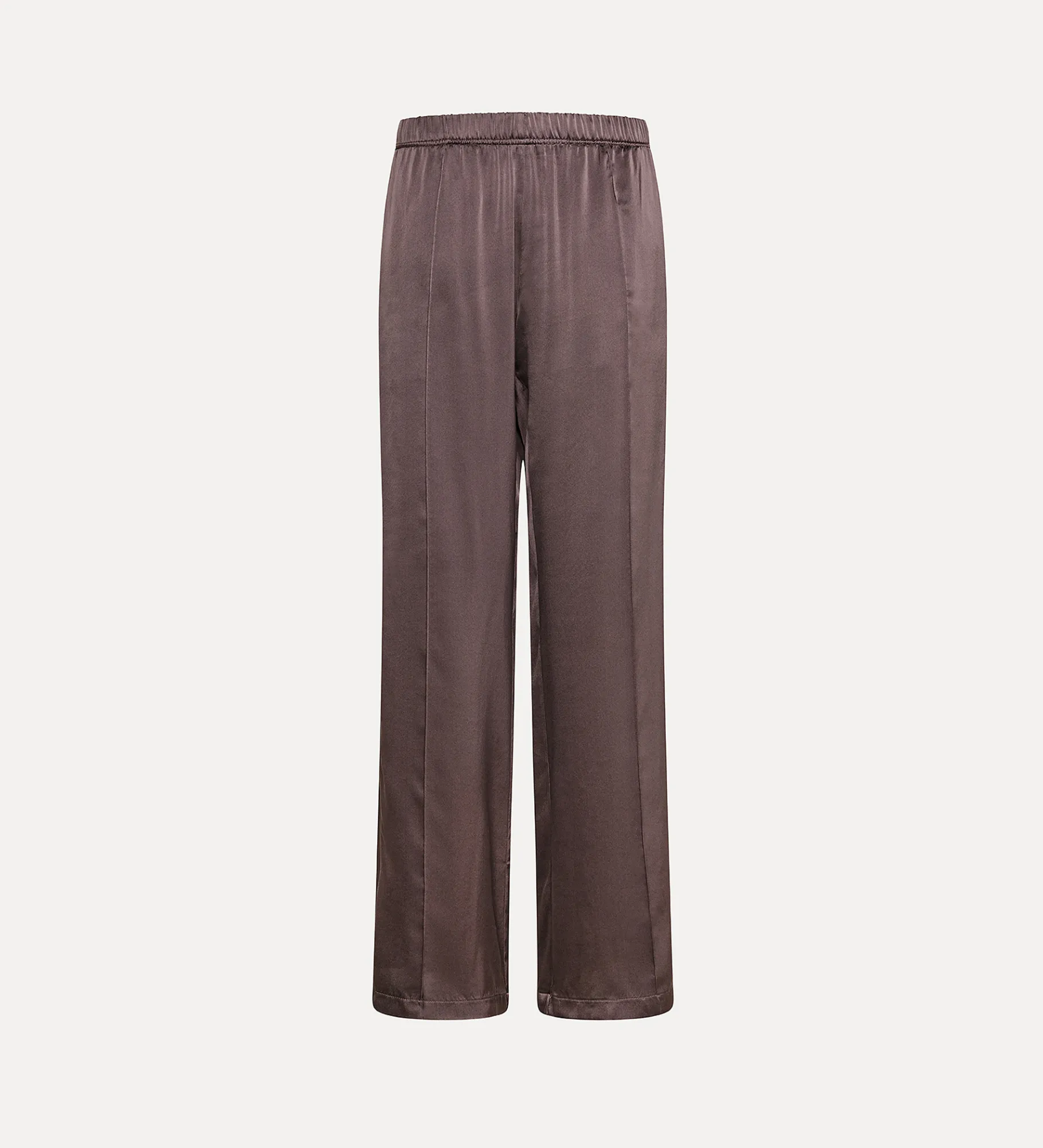 forte_forte loose–fitting jogging pants in silk satin lava^ Pants