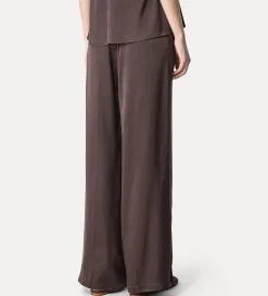 forte_forte loose–fitting jogging pants in silk satin lava^ Pants