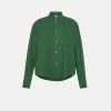 forte_forte mannish essential shirt in BCI cotton poplin malachite^ Shirts