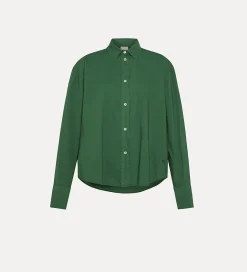 forte_forte mannish essential shirt in BCI cotton poplin malachite^ Shirts