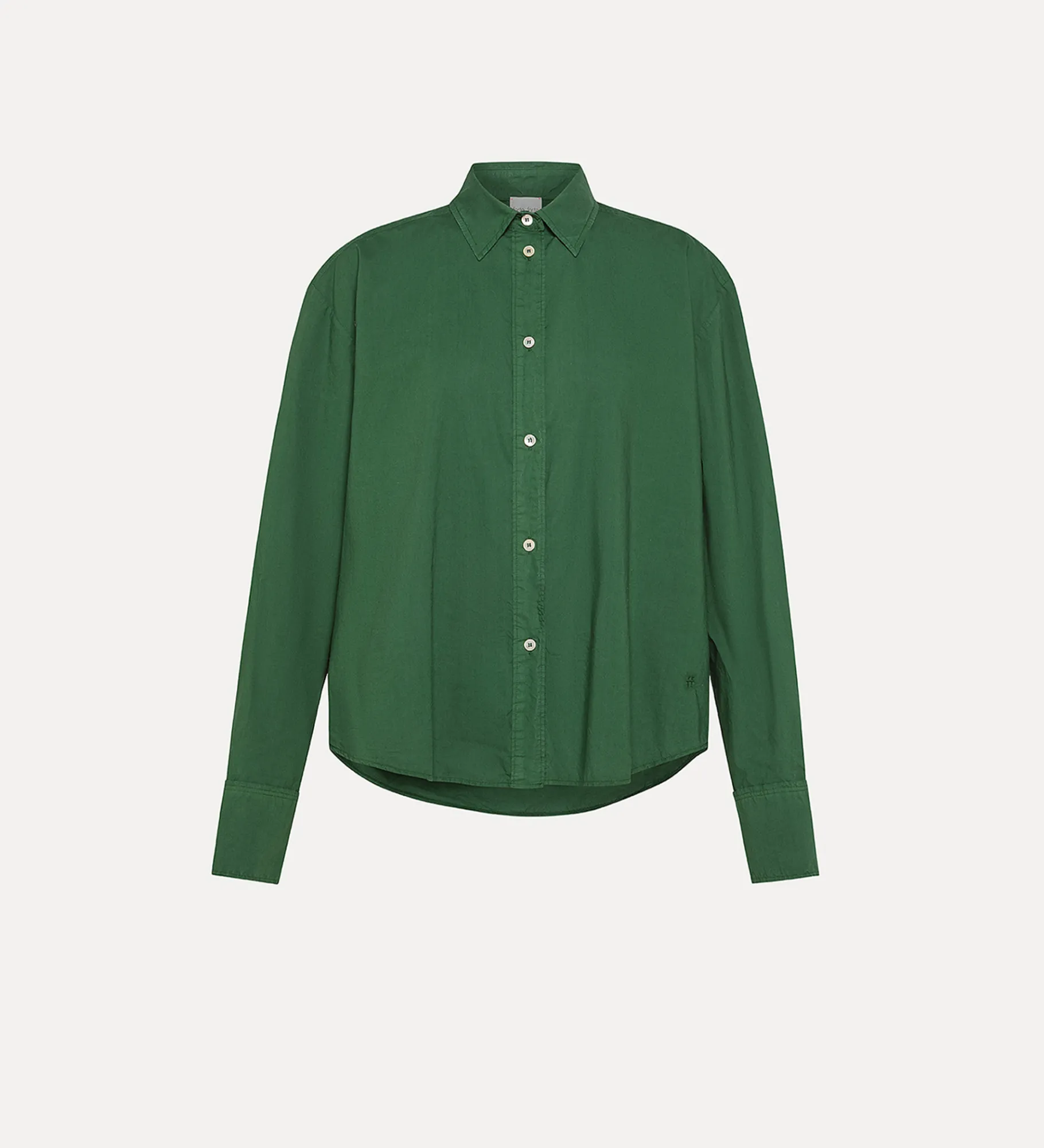 forte_forte mannish essential shirt in BCI cotton poplin malachite^ Shirts