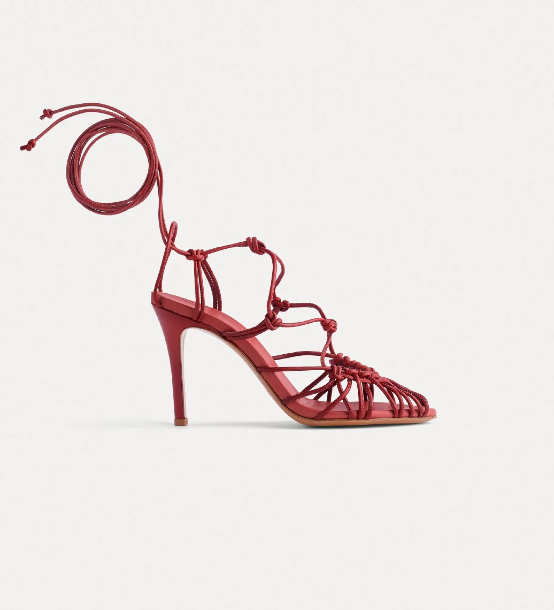 forte_forte nappa sandals with a slender heel lacca^ Shoes