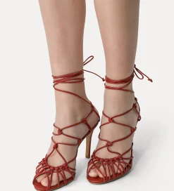 forte_forte nappa sandals with a slender heel lacca^ Shoes