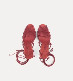 forte_forte nappa sandals with a slender heel lacca^ Shoes
