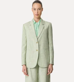 forte_forte oversized fil–à–fil jacket for women aloe^ Jackets