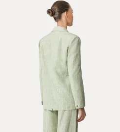 forte_forte oversized fil–à–fil jacket for women aloe^ Jackets