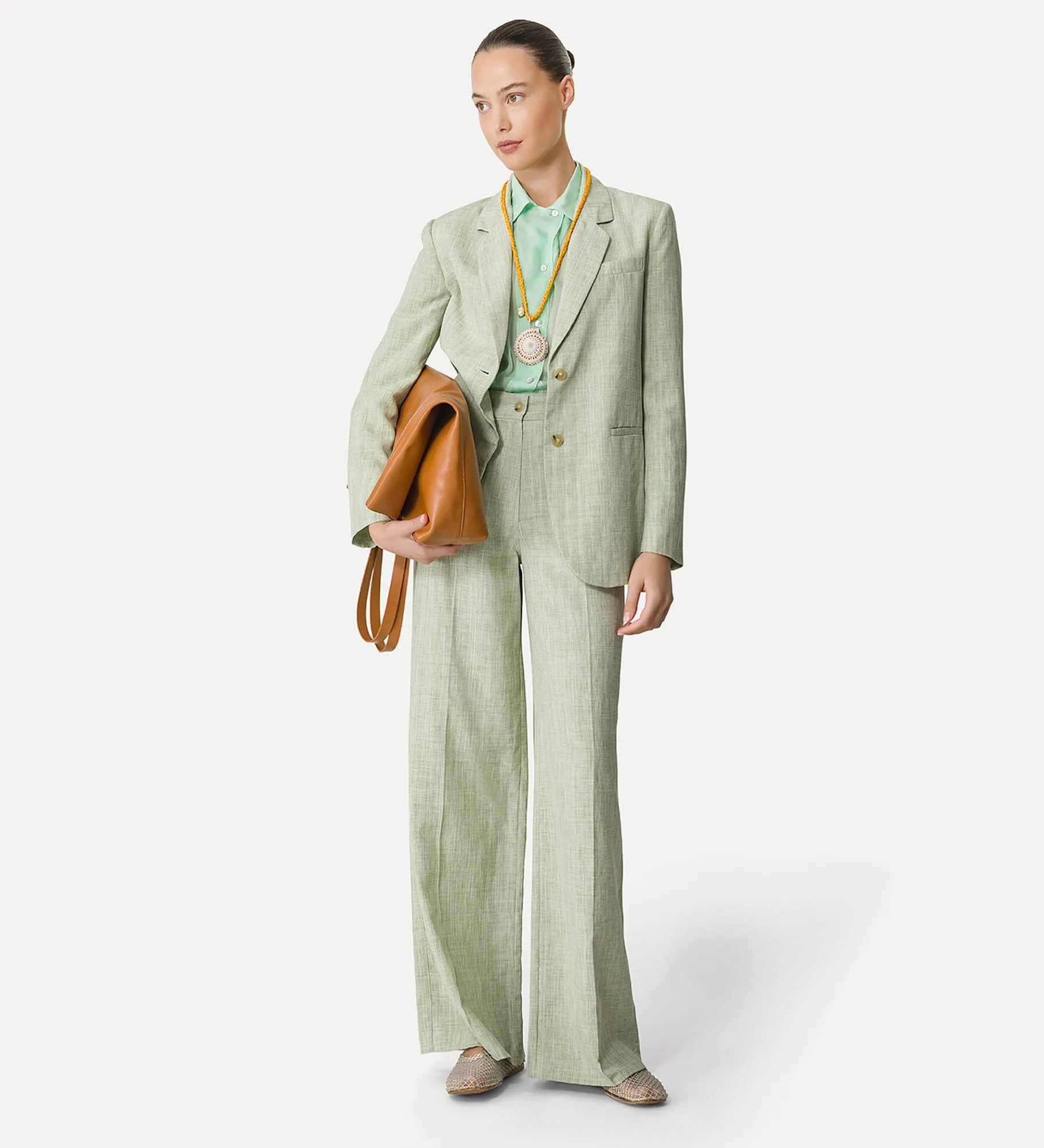 forte_forte oversized fil–à–fil jacket for women aloe^ Jackets