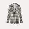 forte_forte oversized gingham–check jacket abisso^ Jackets