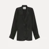 forte_forte oversized satin jacket for women noir^ Jackets