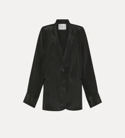 forte_forte oversized satin jacket for women noir^ Jackets
