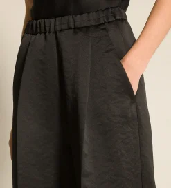 forte_forte palazzo pants in contemporary duchesse nero^ Pants