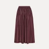 forte_forte pared–back skirt in silk black orchid^ Skirts