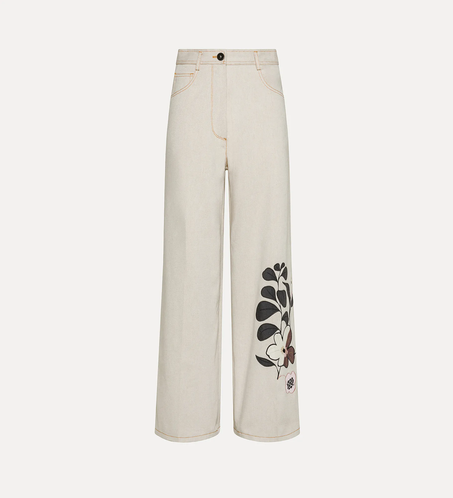 forte_forte 5–pocket cotton trousers dune^ Pants