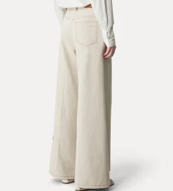 forte_forte 5–pocket cotton trousers dune^ Pants