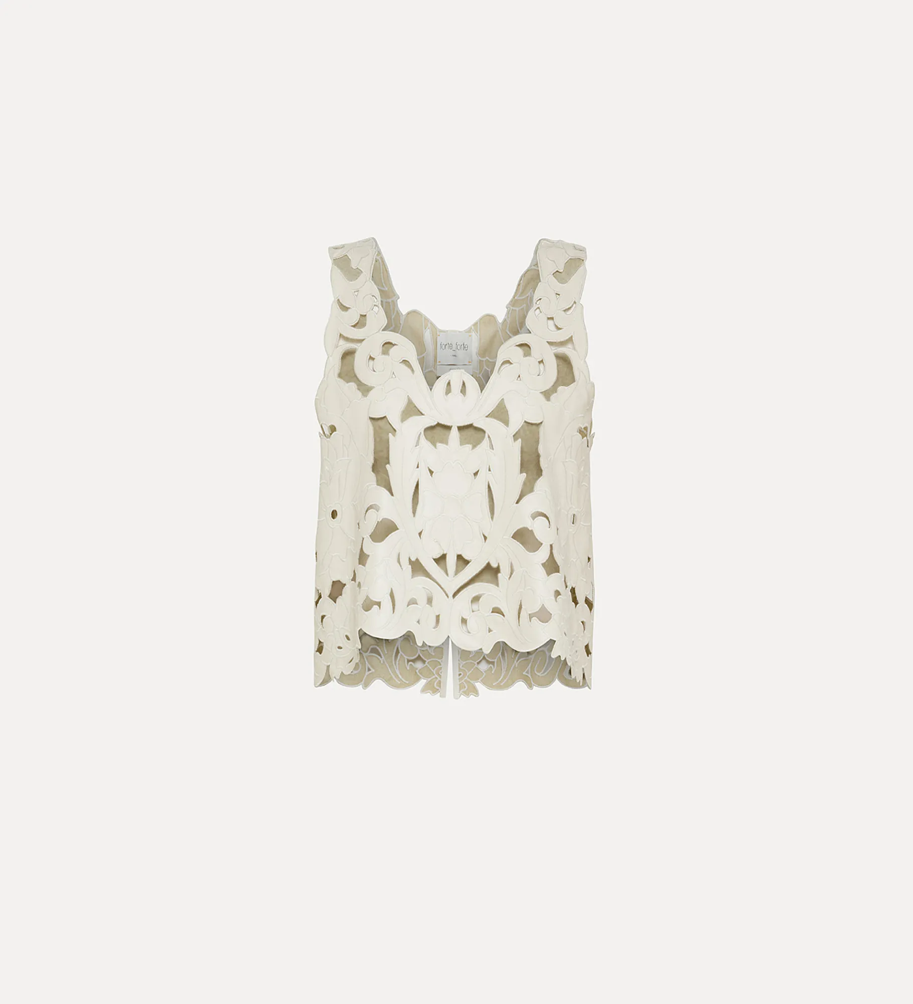 forte_forte “poetic orchid” crop top in vegan leather orchidea^ Tops
