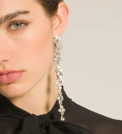 forte_forte rhinestone drop earrings crystal^ Jewels