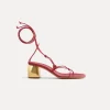 forte_forte sandals with a gold–tone heel lacca^ Shoes