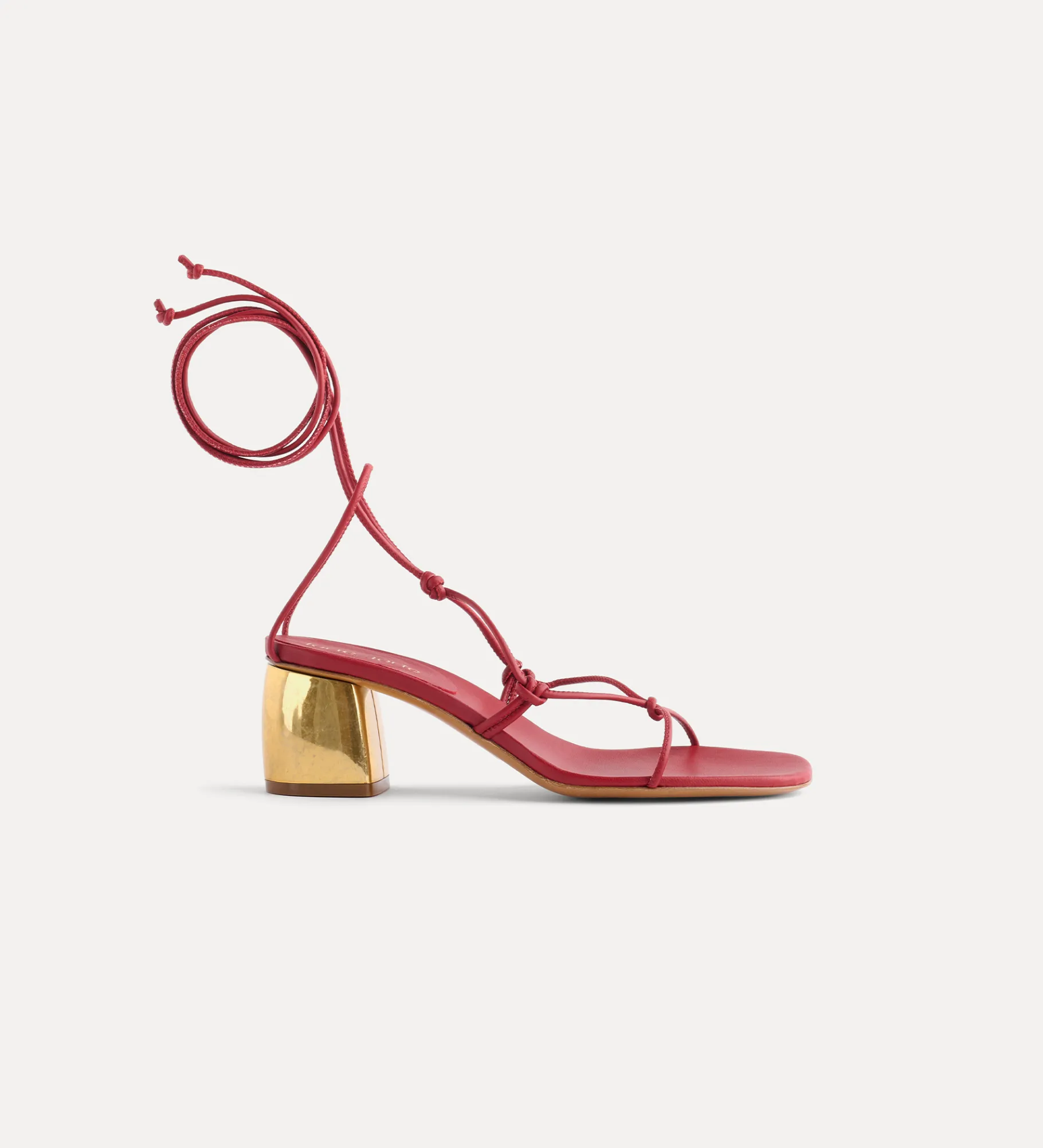 forte_forte sandals with a gold–tone heel lacca^ Shoes