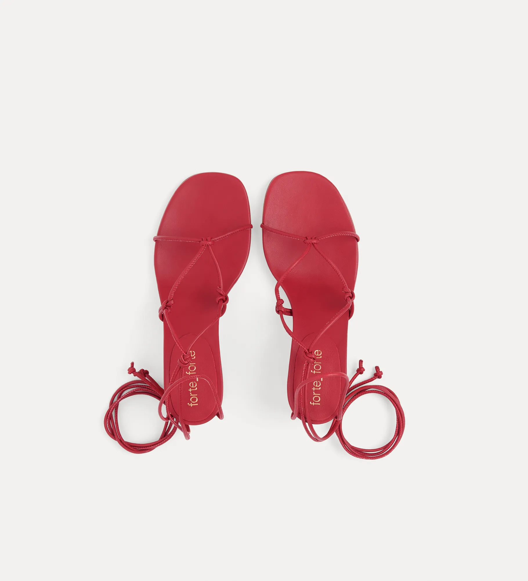 forte_forte sandals with a gold–tone heel lacca^ Shoes