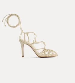 forte_forte sandals with a slender heel ivory^ Shoes