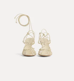 forte_forte sandals with a slender heel ivory^ Shoes