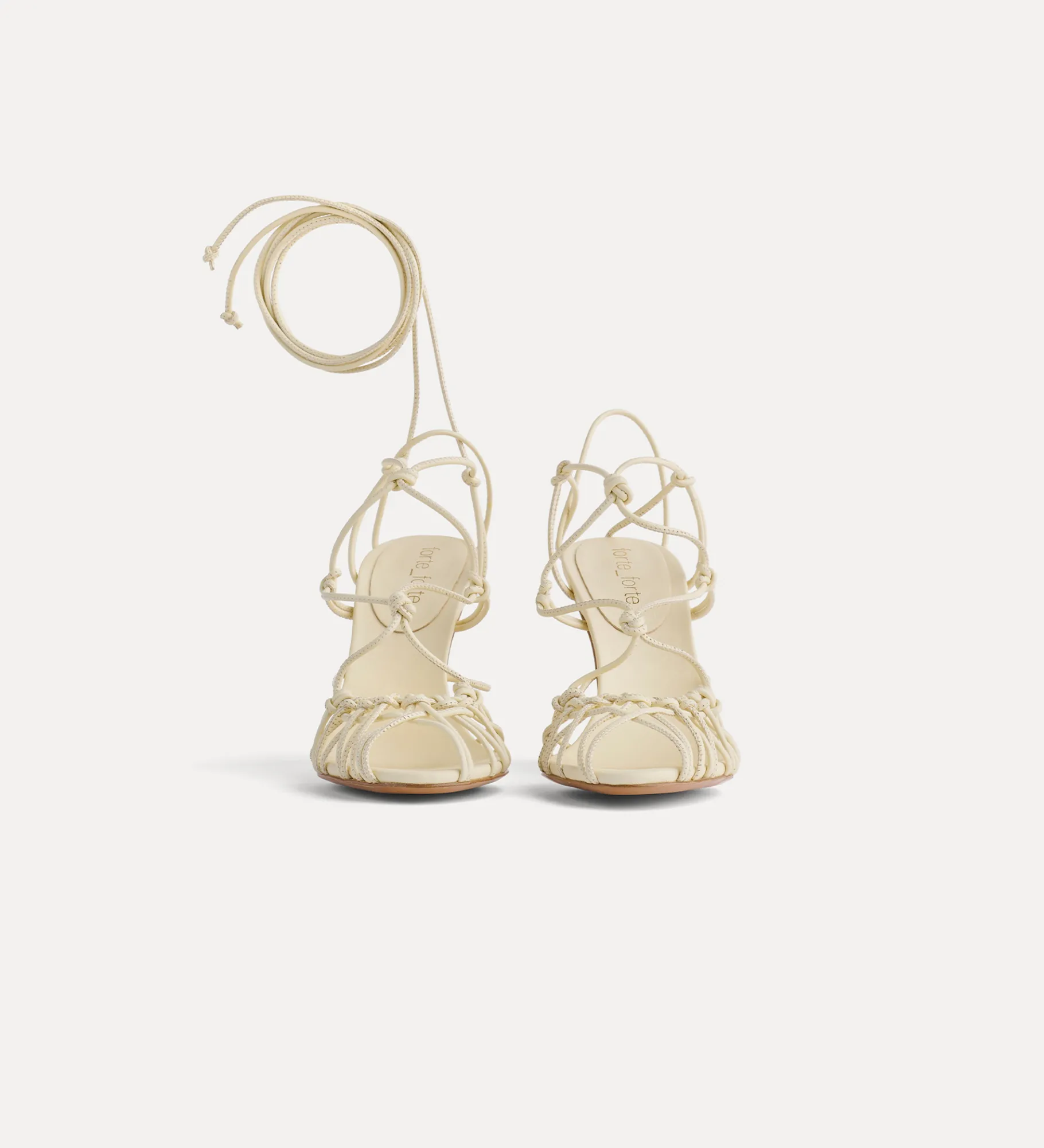 forte_forte sandals with a slender heel ivory^ Shoes