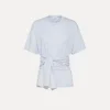 forte_forte self–tie shirt nuage^ Tops