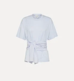 forte_forte self–tie shirt nuage^ Tops