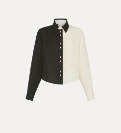 forte_forte shirt for women in colour–block linen noir^ Shirts