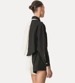forte_forte shirt for women in colour–block linen noir^ Shirts