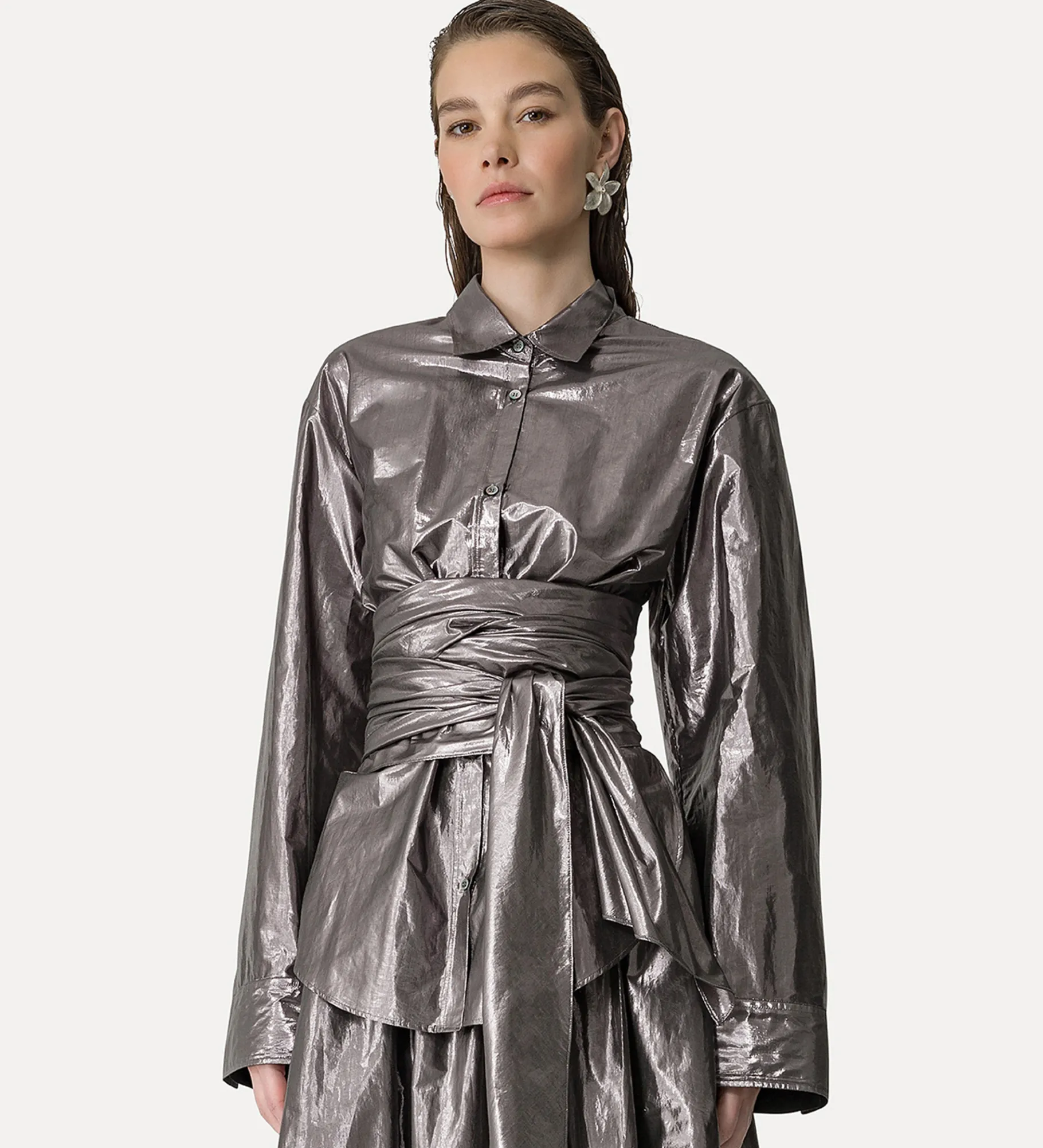 forte_forte shirt with sash ombra^ Shirts